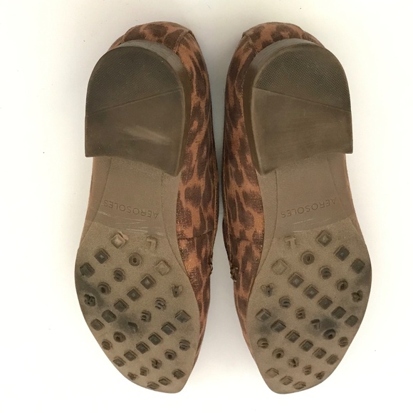 AEROSOLES Paynes Leopard Loafers Slip On Flats Cheetah Brown Tan Women’s Size 7 - Picture 16 of 16